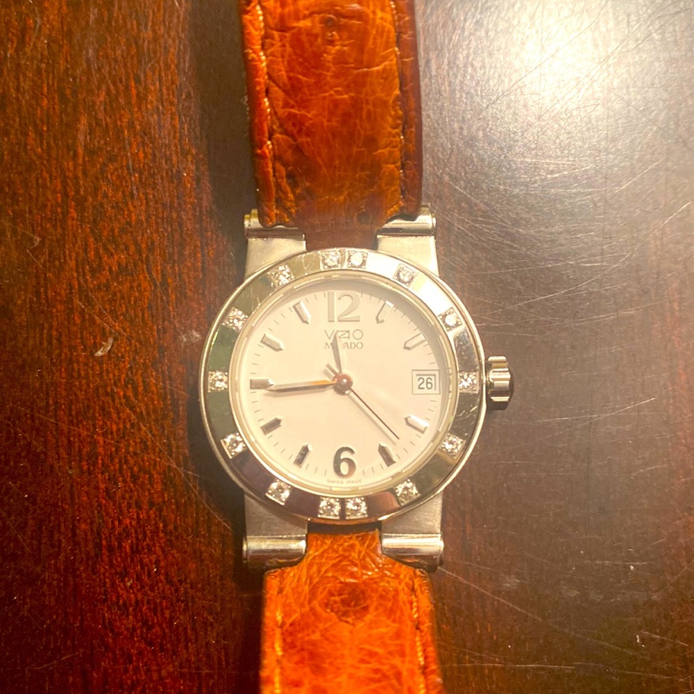 Ladies Movado Vizio Watch with diamonds - gently used.
